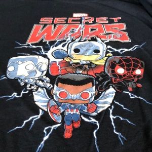 Men’s Black Marvel Secret Wars T Medium